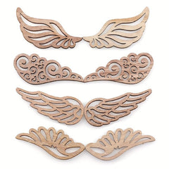 40pcs Wooden Angel Wings for DIY Painting and Decorating
