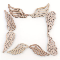 40pcs Wooden Angel Wings for DIY Painting and Decorating