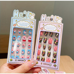 24pcs Children's Nail Art Stickers-Baby Princess Cartoon Self-adhesive