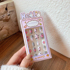 24pcs Children's Nail Art Stickers-Baby Princess Cartoon Self-adhesive