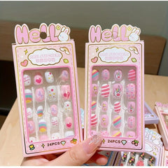 24pcs Children's Nail Art Stickers-Baby Princess Cartoon Self-adhesive