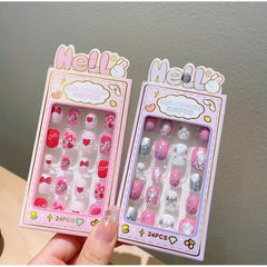24pcs Children's Nail Art Stickers-Baby Princess Cartoon Self-adhesive
