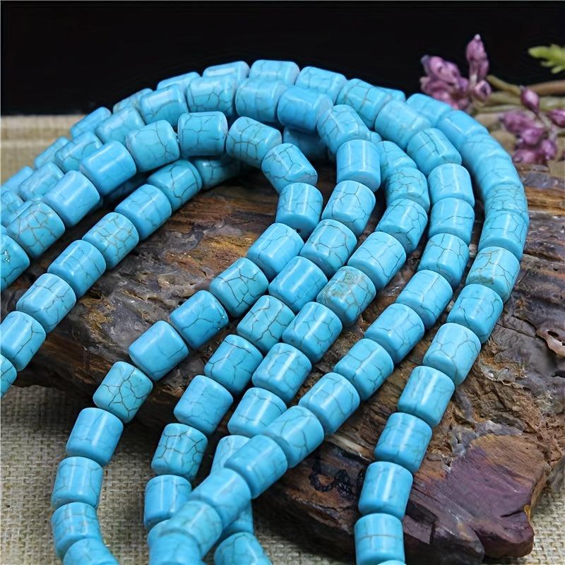 20pcs Natural Turquoise Tube Beads for Jewelry Making & Handcraft