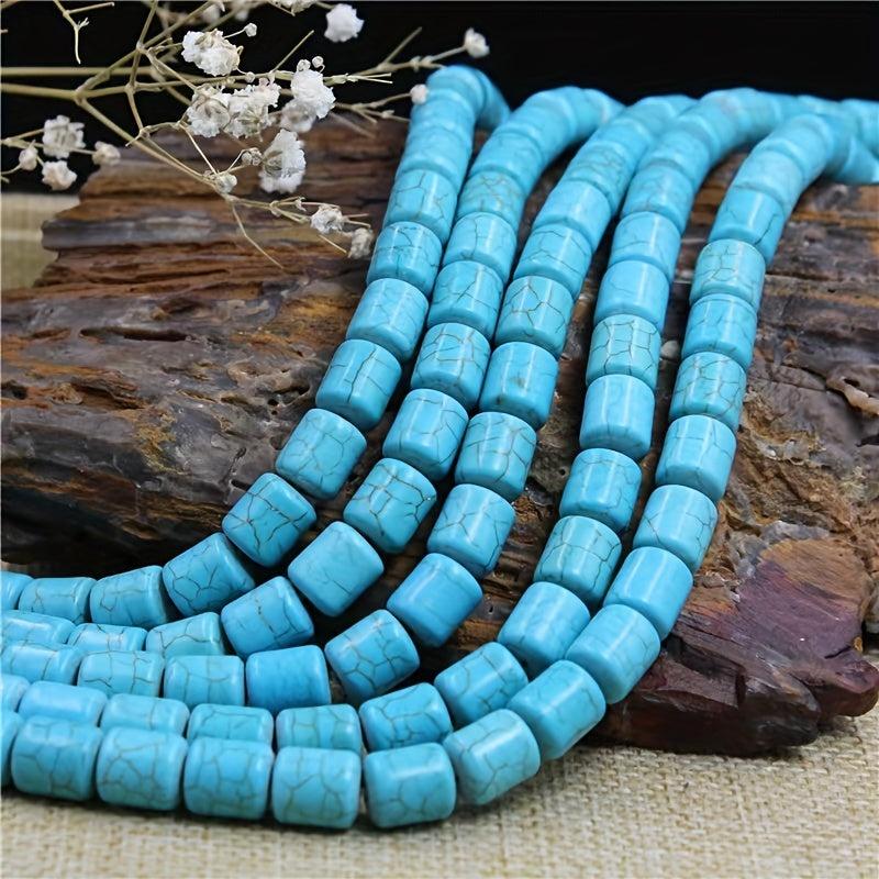 20pcs Natural Turquoise Tube Beads for Jewelry Making & Handcraft