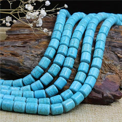 20pcs Natural Turquoise Tube Beads for Jewelry Making & Handcraft
