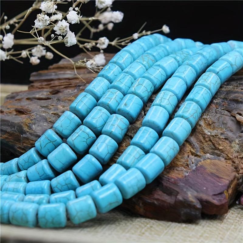 20pcs Natural Turquoise Tube Beads for Jewelry Making & Handcraft