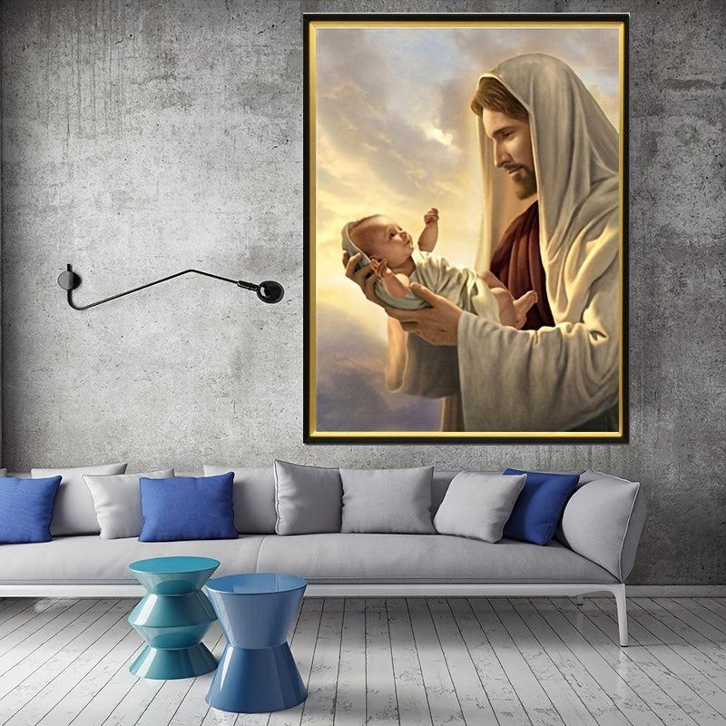 5D Art Diamond Painting Kit 30x40cm - DIY Colorful Father-Child Home Decor