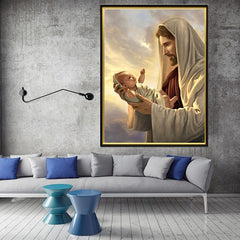 5D Art Diamond Painting Kit 30x40cm - DIY Colorful Father-Child Home Decor