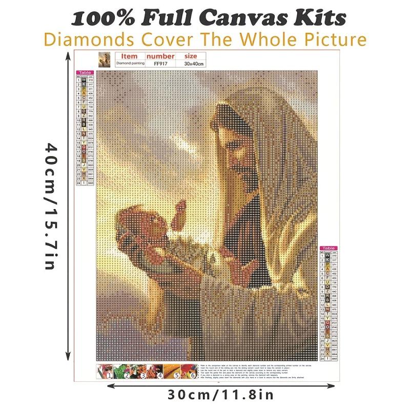 5D Art Diamond Painting Kit 30x40cm - DIY Colorful Father-Child Home Decor