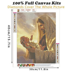 5D Art Diamond Painting Kit 30x40cm - DIY Colorful Father-Child Home Decor