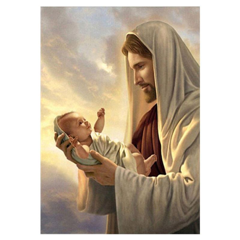 5D Art Diamond Painting Kit 30x40cm - DIY Colorful Father-Child Home Decor