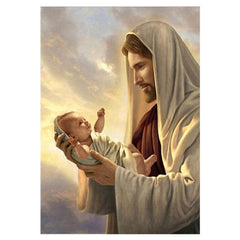 5D Art Diamond Painting Kit 30x40cm - DIY Colorful Father-Child Home Decor