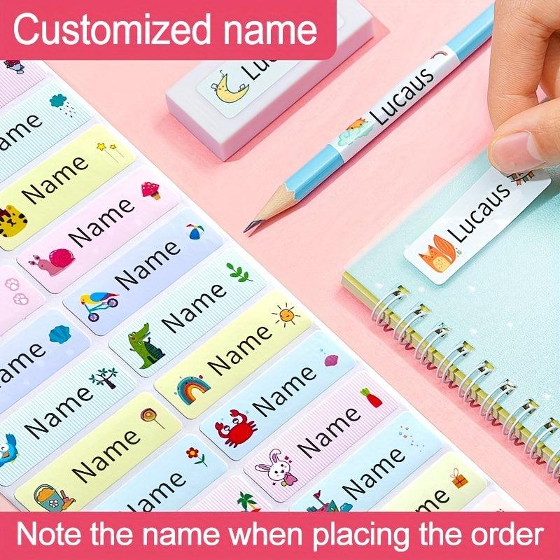 60pcs Name Tag Sticker Waterproof Personalized Labels for Children School Office