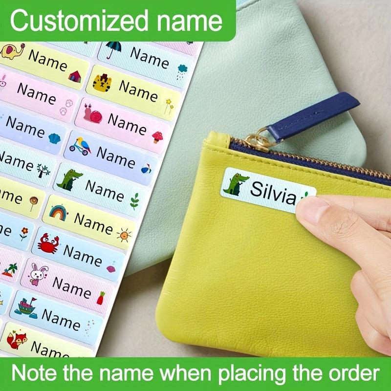 60pcs Name Tag Sticker Waterproof Personalized Labels for Children School Office