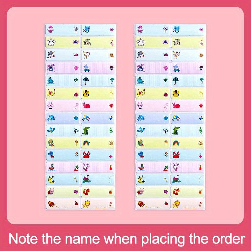 60pcs Name Tag Sticker Waterproof Personalized Labels for Children School Office