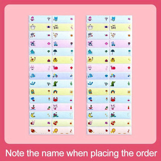 60pcs Name Tag Sticker Waterproof Personalized Labels for Children School Office