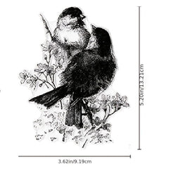 Love Birds Flowers Clear Stamps for Card Making Scrapbooking DIY Decor