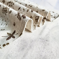 Cotton Linen Fabric for Home Textile and Patchwork - 19.6x70cm