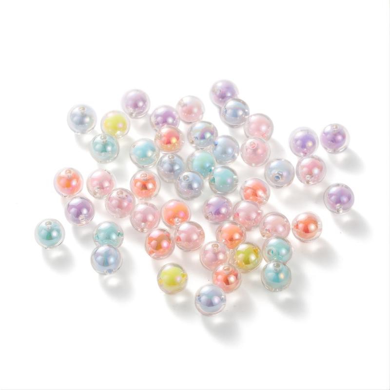 Colorful Acrylic Round Beads Set for Jewelry Making DIY