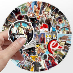 50pcs Game Doodle Waterproof Stickers Laptop Phone Skateboard