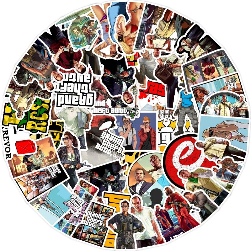 50pcs Game Doodle Waterproof Stickers Laptop Phone Skateboard
