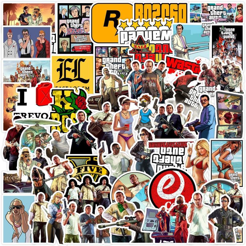 50pcs Game Doodle Waterproof Stickers Laptop Phone Skateboard