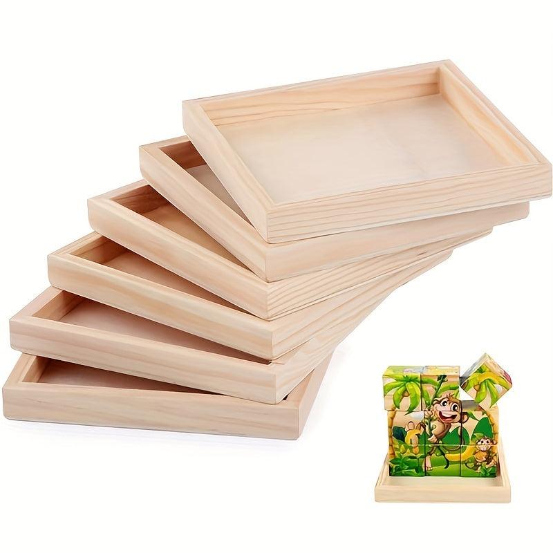 Small Unfinished Wooden Serving Tray for DIY Projects