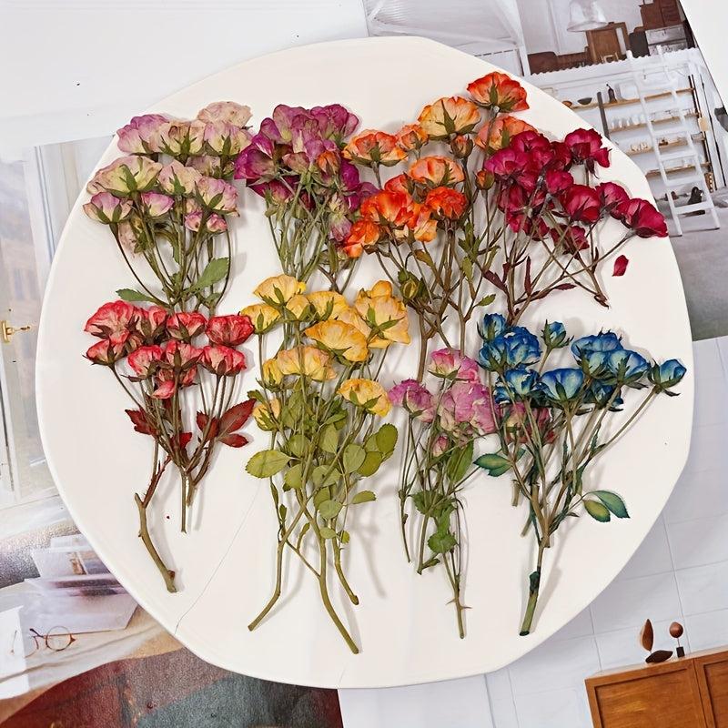 12pcs Rose Dry Embossing Resin Kit for DIY Art & Cake Decoration