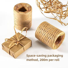 200m Decorative Rope Raffia Paper Ribbon DIY Crafts Christmas Decoration