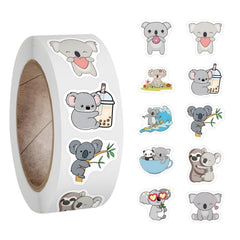 500pcs Koala Bear Vinyl Stickers Roll for Water Bottles Laptop Bike