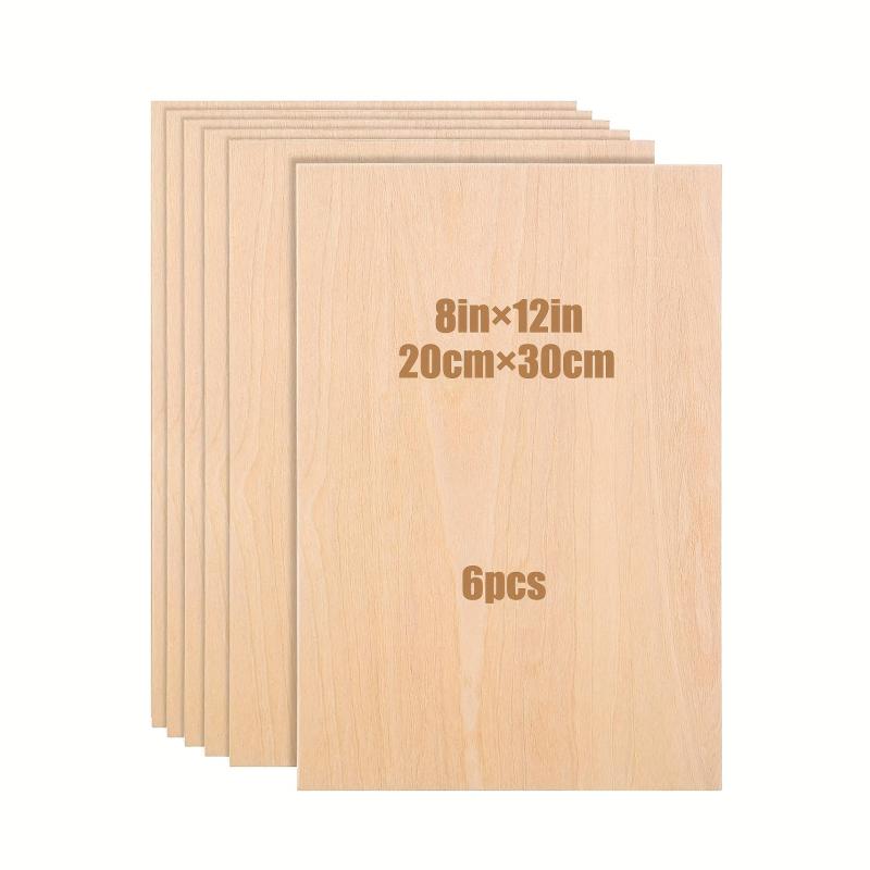 Basswood Sheets 2mm Thick Plywood 7.87x11.81inch Unfinished Wood Boards