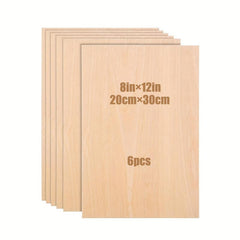 Basswood Sheets 2mm Thick Plywood 7.87x11.81inch Unfinished Wood Boards