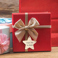 10pcs Unfinished Wooden Star DIY Christmas Decoration
