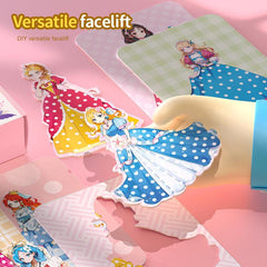 Magical Princess Sticker Book DIY Album With 280 Fabric Pieces