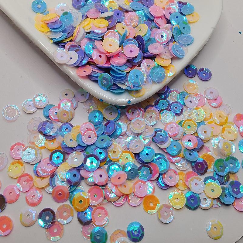 6mm 10g PVC Laser Sequins Bead Piece Clothing Jewelry Accessor