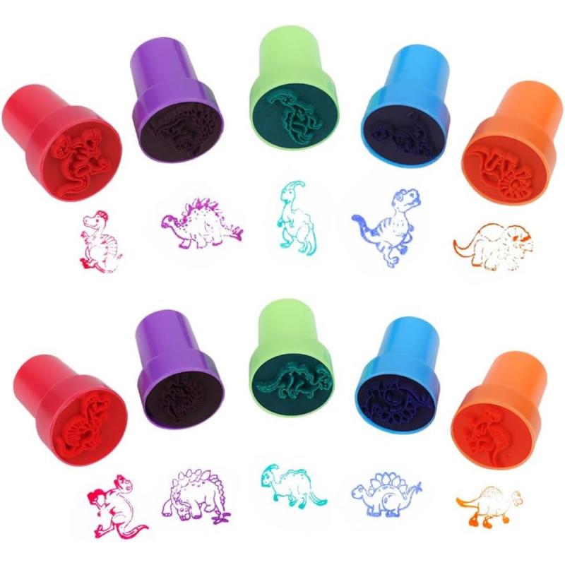 10pcs Assorted Stamps For Kids Self Inking Stampers For Arts And Crafts