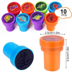 10pcs Assorted Stamps For Kids Self Inking Stampers For Arts And Crafts