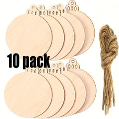20pcs Unfinished Round Wooden Circles Blank Wooden Boards DIY Wooden Ornaments
