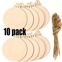 20pcs Unfinished Round Wooden Circles Blank Wooden Boards DIY Wooden Ornaments