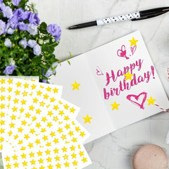 540pcs Golden Stars Stickers for Reward Foil Teacher Supplies