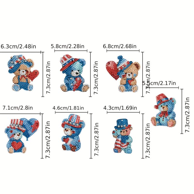 5D Diamond Painting DIY Teddy Bear 7pcs Set