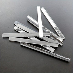 30pcs Golden Glass Mosaic Mirror Strip for DIY Artwork