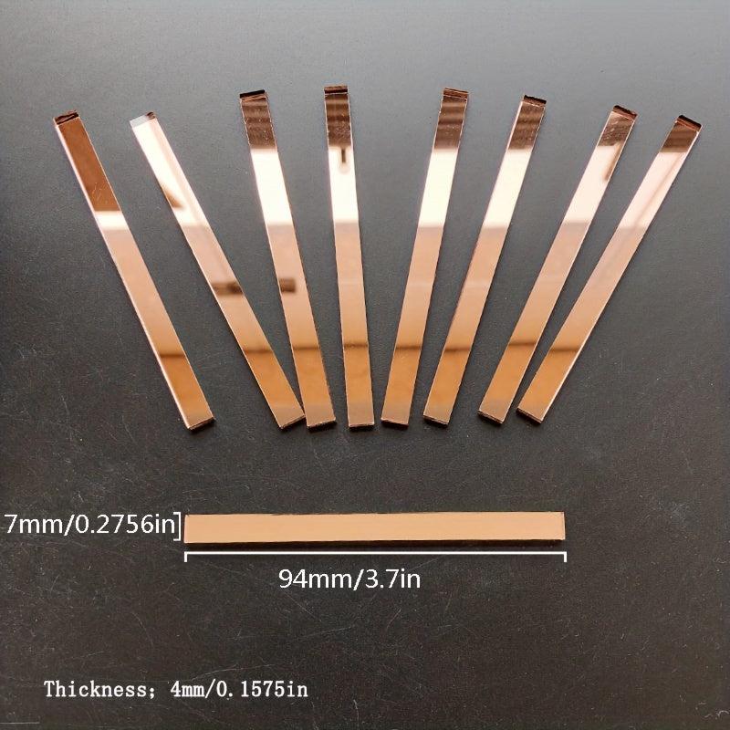 30pcs Golden Glass Mosaic Mirror Strip for DIY Artwork