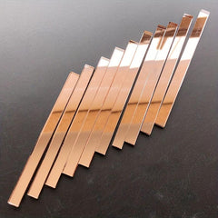 30pcs Golden Glass Mosaic Mirror Strip for DIY Artwork