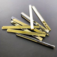 30pcs Golden Glass Mosaic Mirror Strip for DIY Artwork