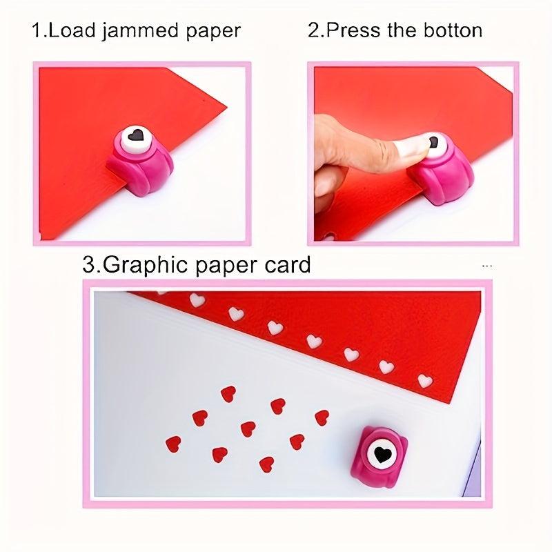 4pcs Craft Hole Punch Shape Set Kids Small Paper Punching Machine DIY