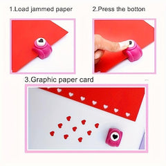 4pcs Craft Hole Punch Shape Set Kids Small Paper Punching Machine DIY