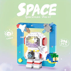 Space Astronaut Model with LED Lighting Building Blocks Toy
