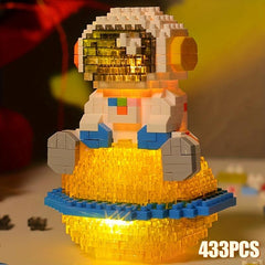 Space Astronaut Model with LED Lighting Building Blocks Toy