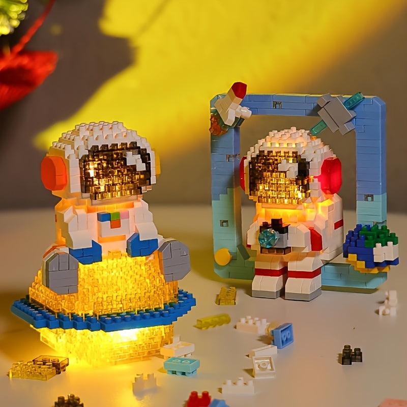 Space Astronaut Model with LED Lighting Building Blocks Toy